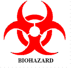 Biohazard symbol example